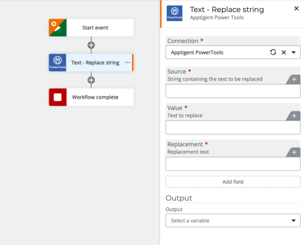 replace-string-powertools-workflow-automation-plugin