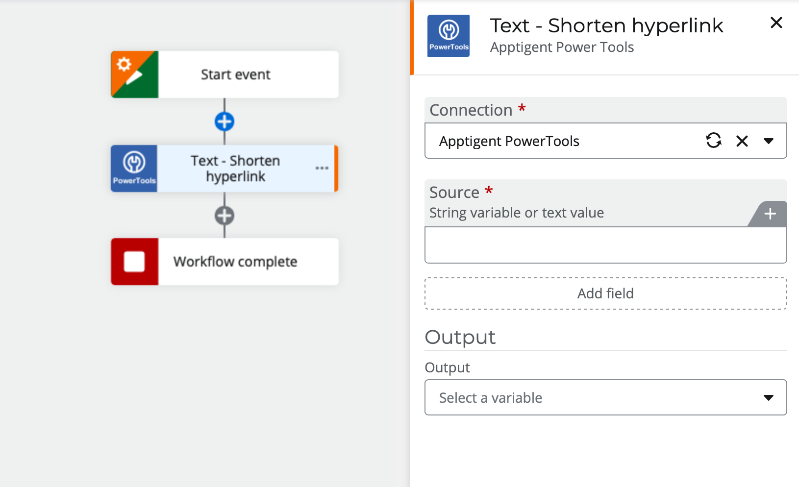 Shorten Link PowerTools Workflow Automation Plugin